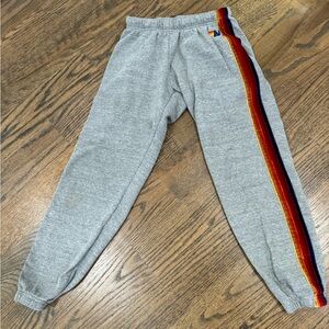 5 STRIPE SWEATPANTS - HEATHER GREY